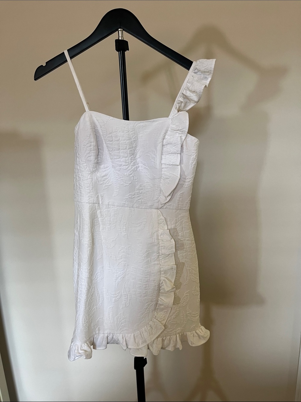 Lilly Pulitzer White Romper with Ruffle Strap